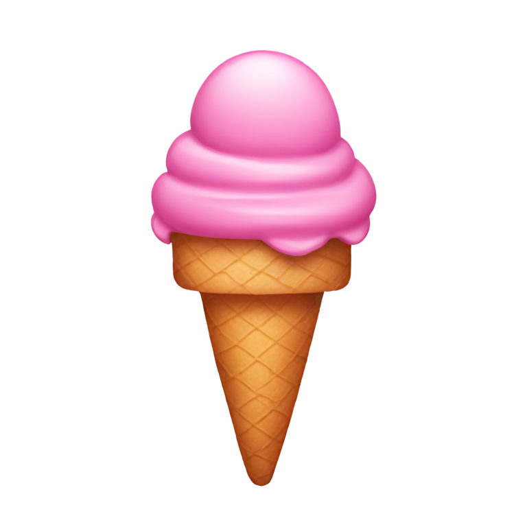 絵文字：ピンクのアイスクリーム