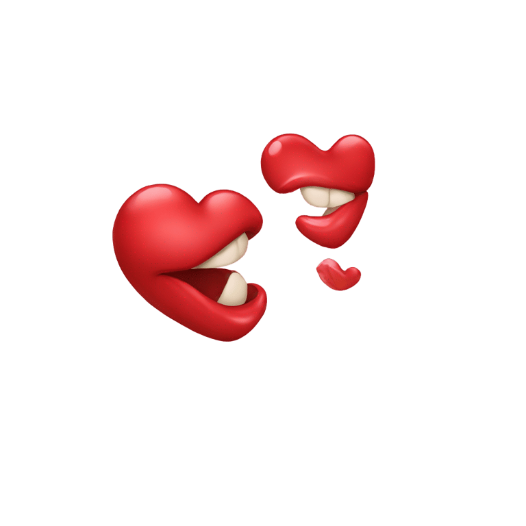 genmoji: A heart shaped kiss blowing emoji
