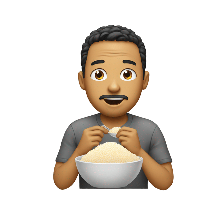 絵文字：Jimmy Rice eating rice