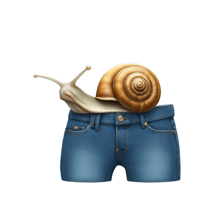 genmoji：蜗牛穿蓝裤子