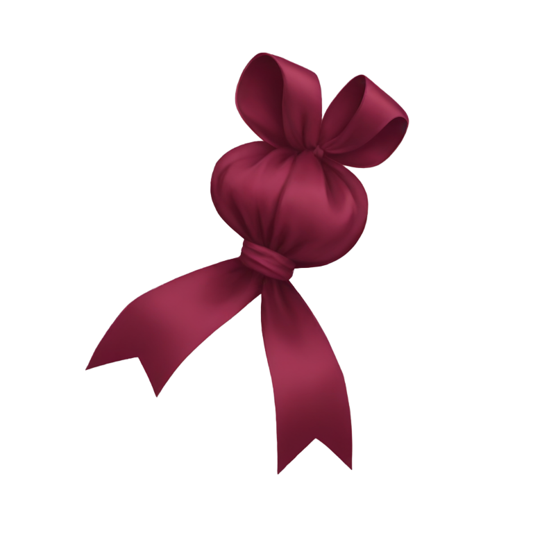 絵文字：マルーンのリボン