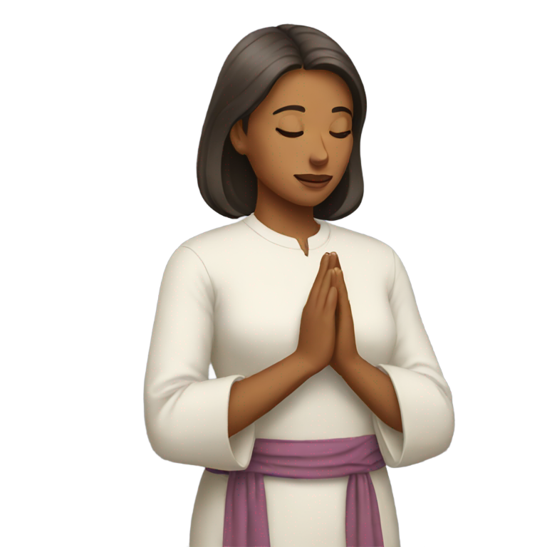 genmoji：一位祈祷的女士