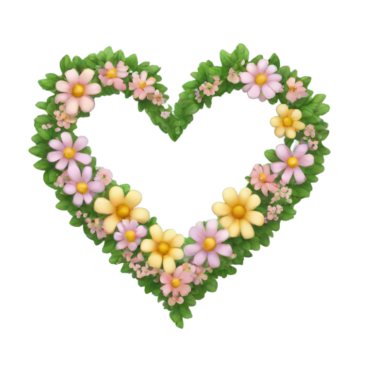 genmoji: A heart decorated with flowers