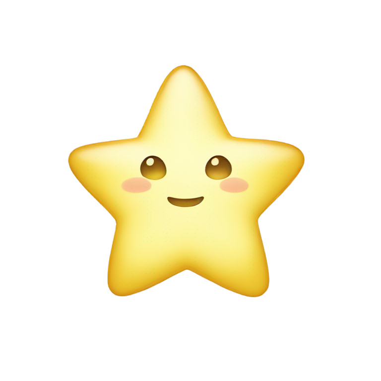 絵文字：かわいい淡黄色の小さな星