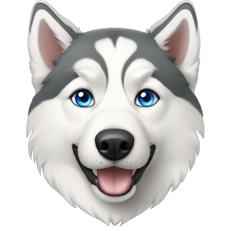 genmoji: Siberian Husky with blue eyes