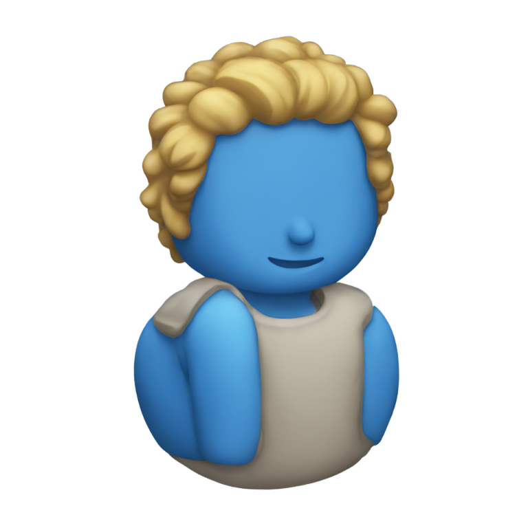 genmoji：蓝色厚实