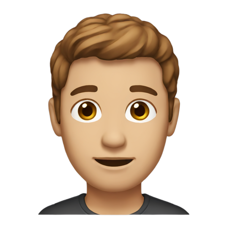 絵文字：this exact genmoji with brown hair