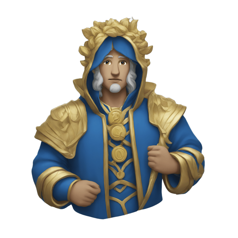 genmoji：God with a blue coat
