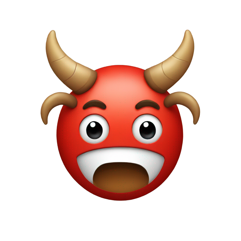 絵文字：赤い笑顔の悪魔