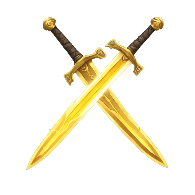 genmoji: Two swords and lightning