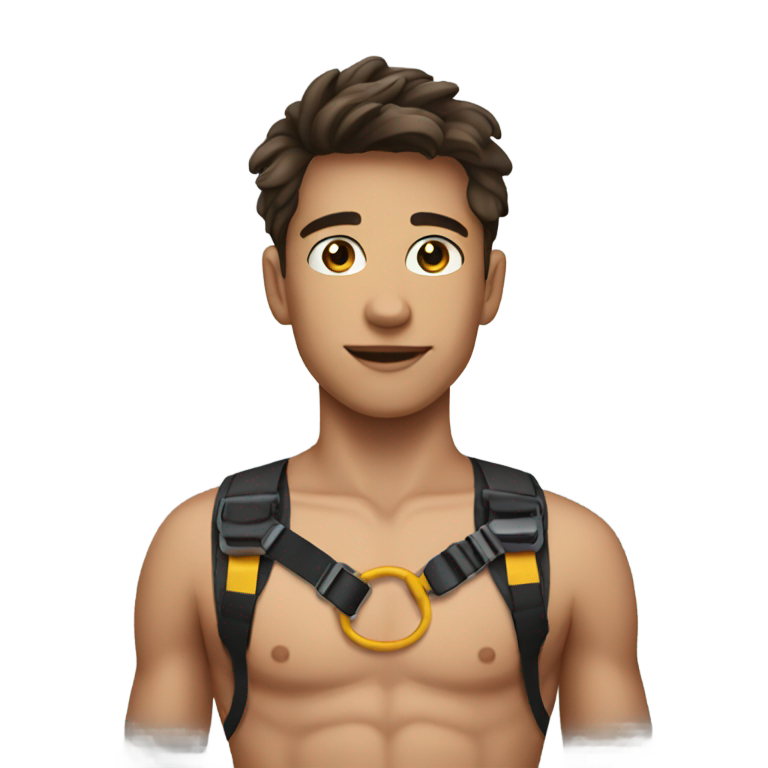genmoji：身穿背带和泳裤的twink