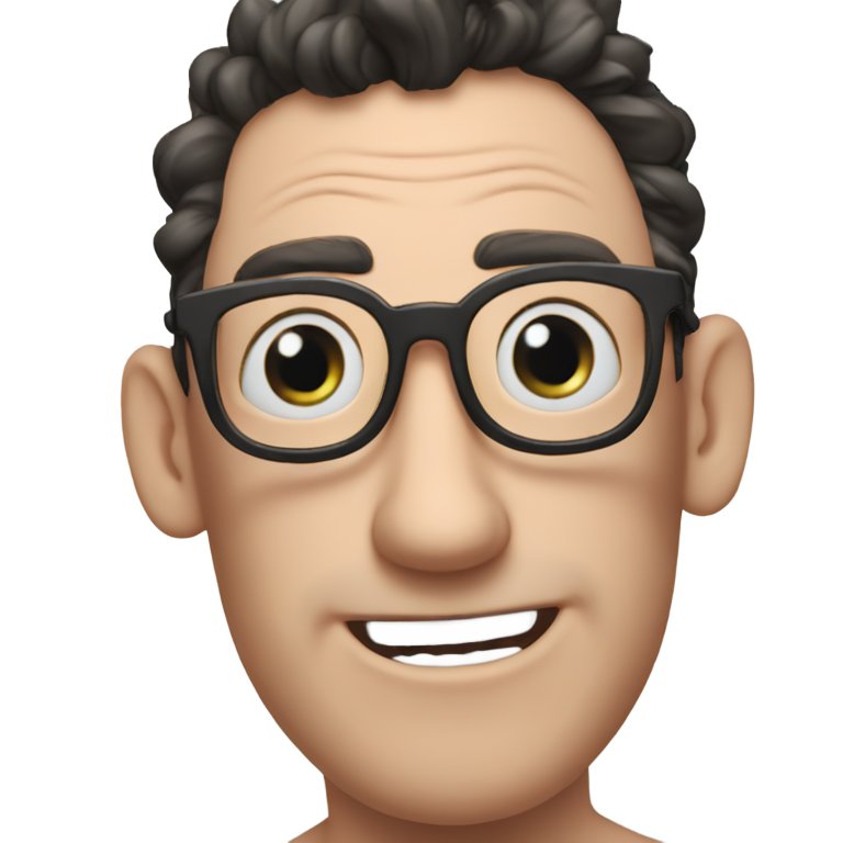 genmoji : Tom Kenny en slip noir