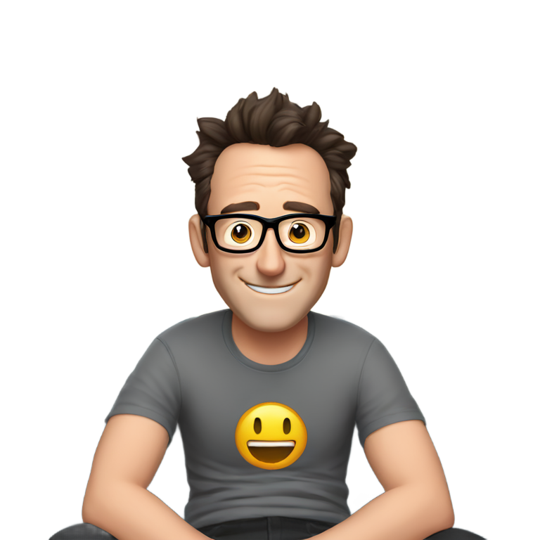 genmoji：汤姆·肯尼穿着黑色短裤坐在沙发上