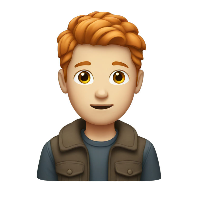 genmoji：平头姜发男孩
