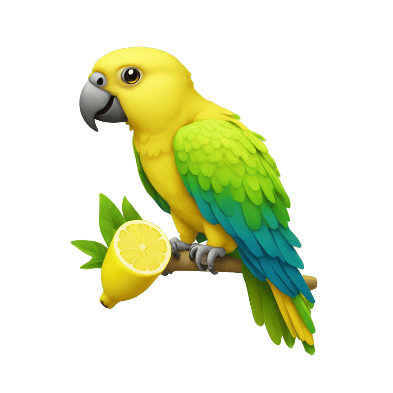 絵文字：Parrot + Lemon + Banana