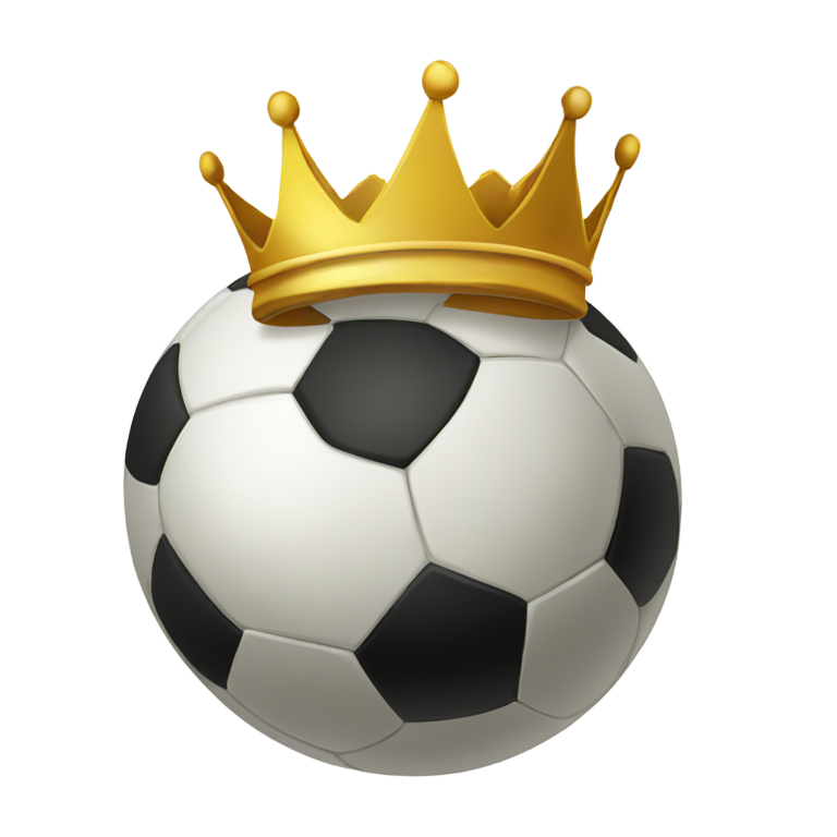 絵文字：王冠付きサッカーボール