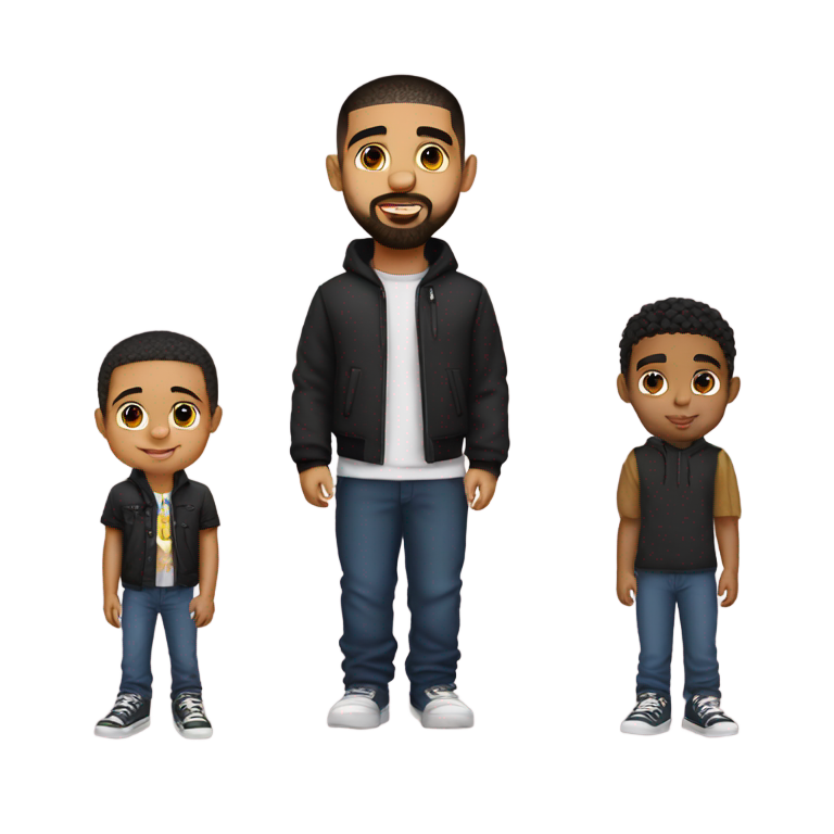 genmoji: Drake an a little kid