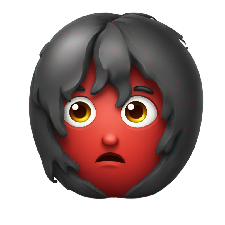 genmoji : Triste pomme rouge