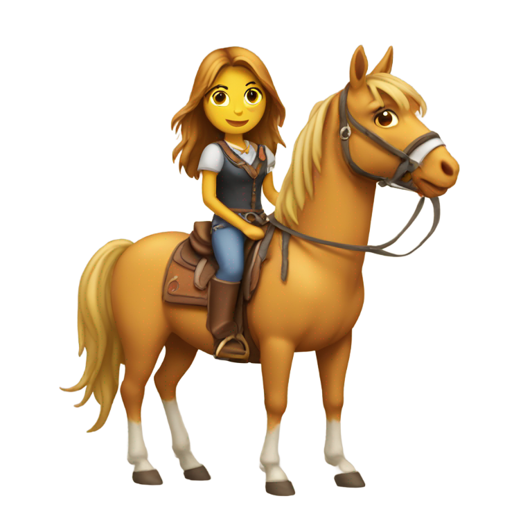 genmoji：Chica a caballo