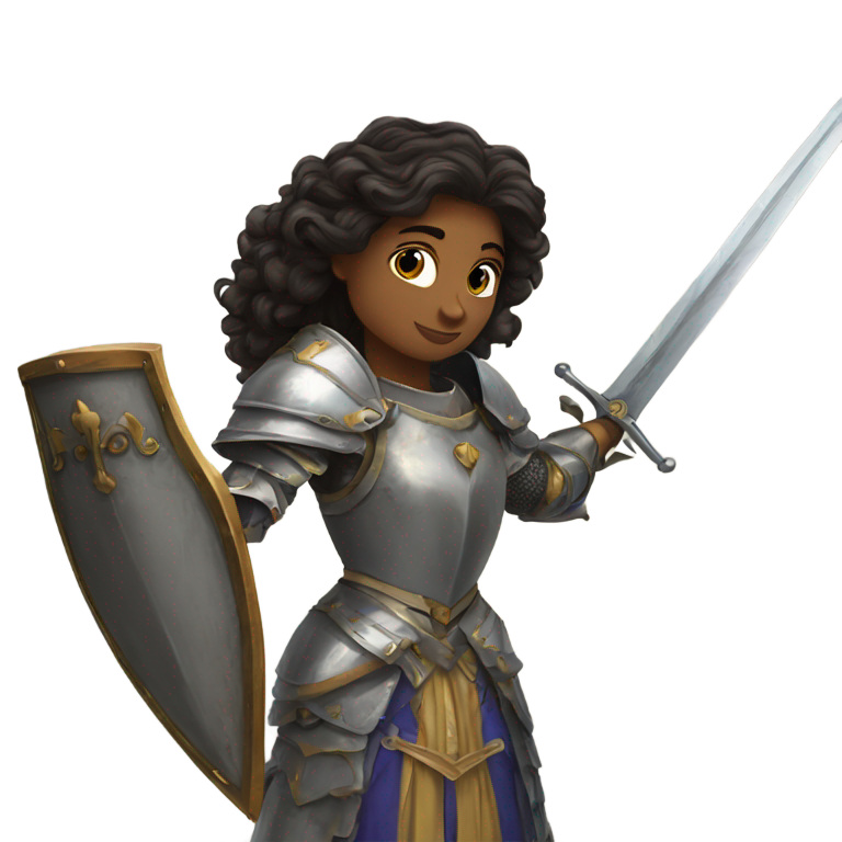 prompt: Guinevere knighting lancelot