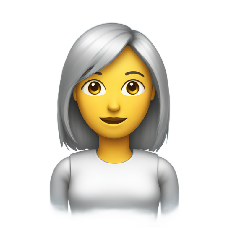 絵文字：チャットボットアシスタント、女性