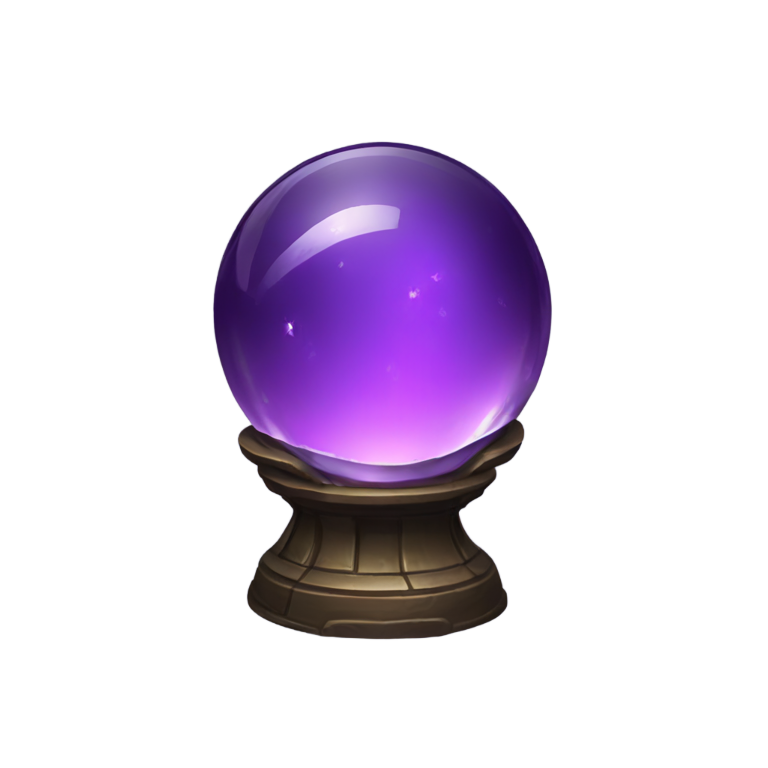 genmoji: gothic crystal ball