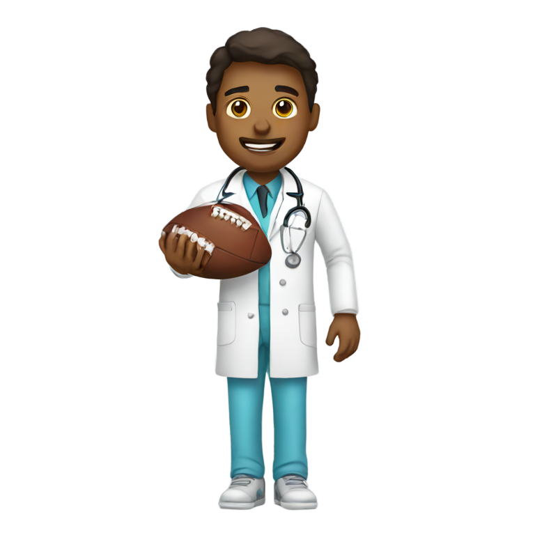 genmoji : Médecin jouant au football américain