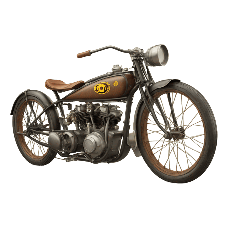 genmoji：vintage board-track motorcycle