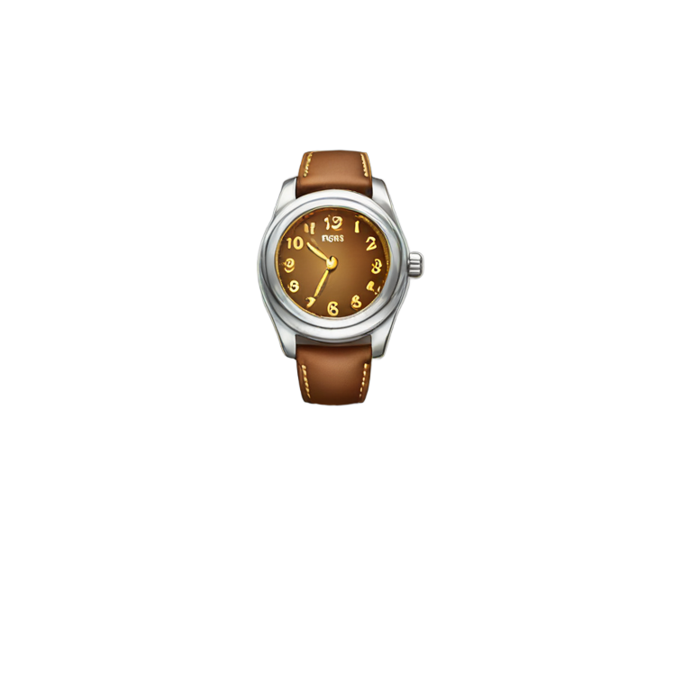 genmoji : Un petit plaisir pour les hommes : une montre, des paillettes et une voiture.