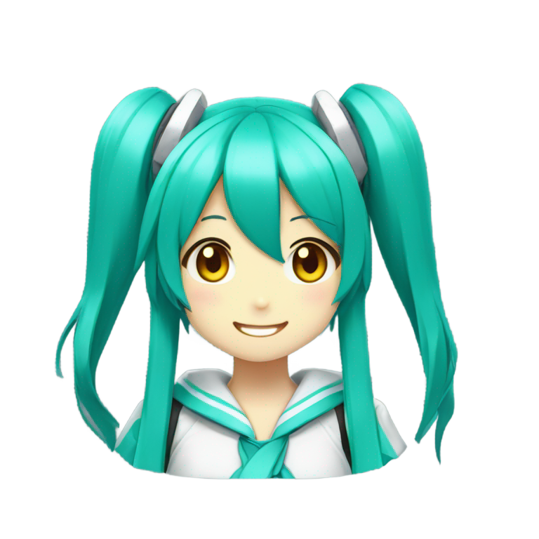 絵文字：ハツネミクのスマイル絵文字