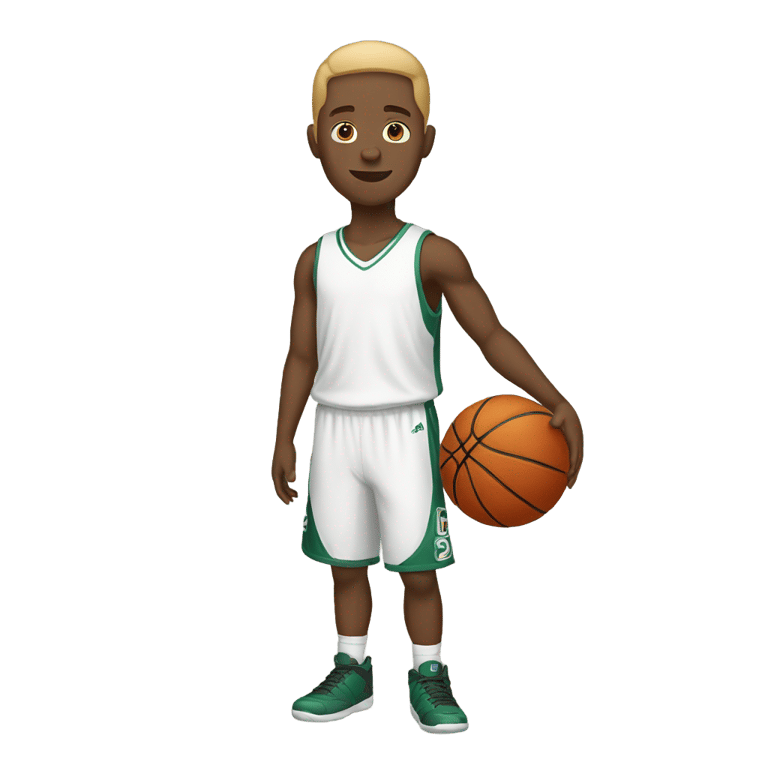 絵文字：White boy with basketball