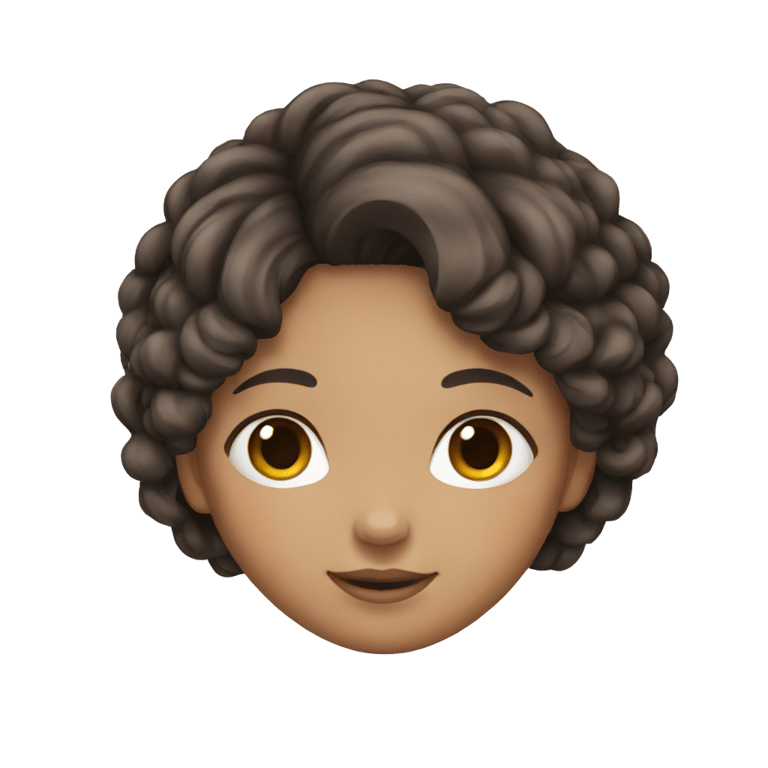 genmoji：一位黑发的女孩