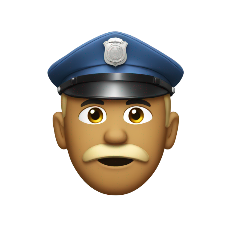 genmoji：The policeman shows Silence