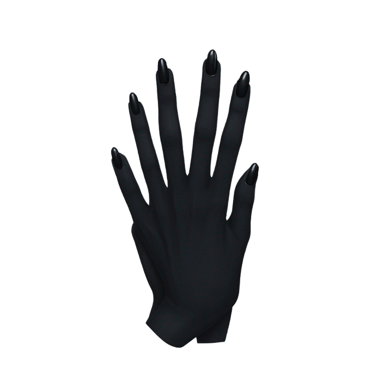 genmoji : gothic Folded hands with black nails