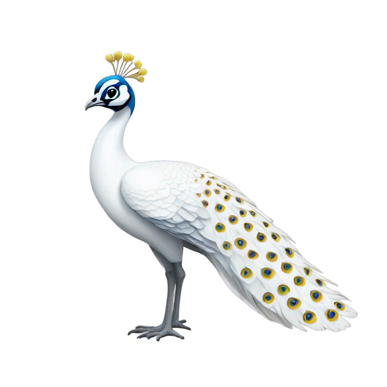 genmoji：一只白孔雀