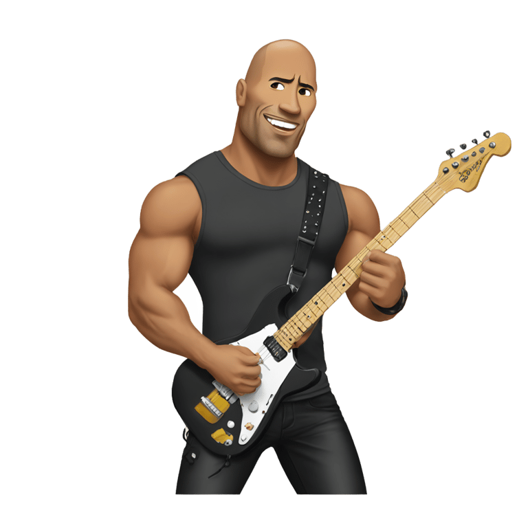 絵文字：the rock in a rock band