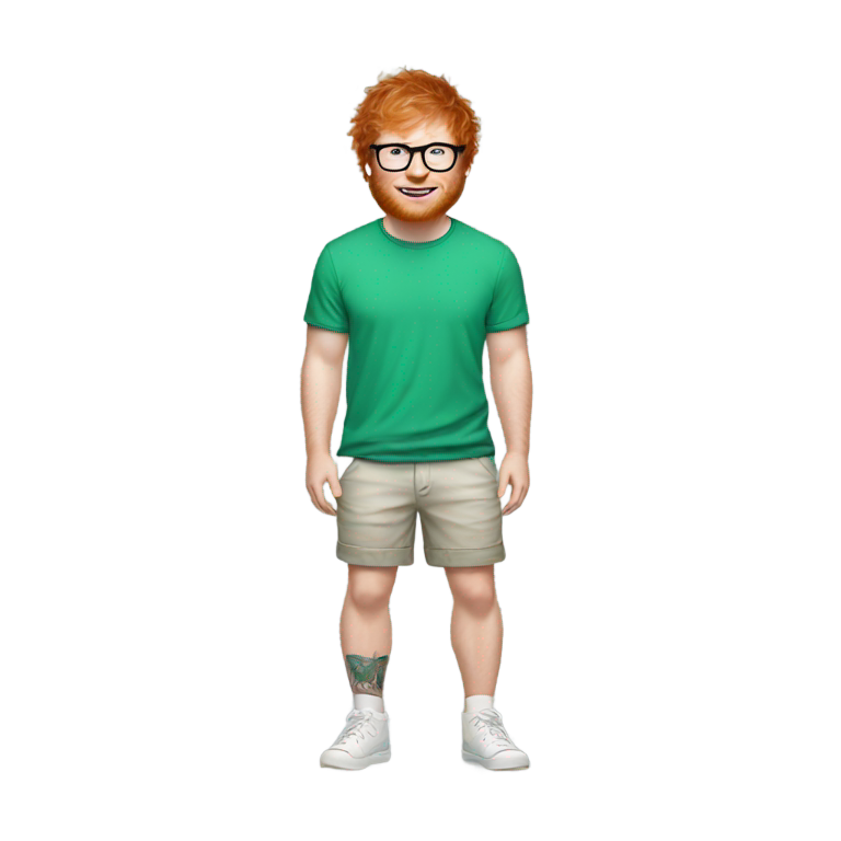 genmoji：艾德·希兰穿短裤