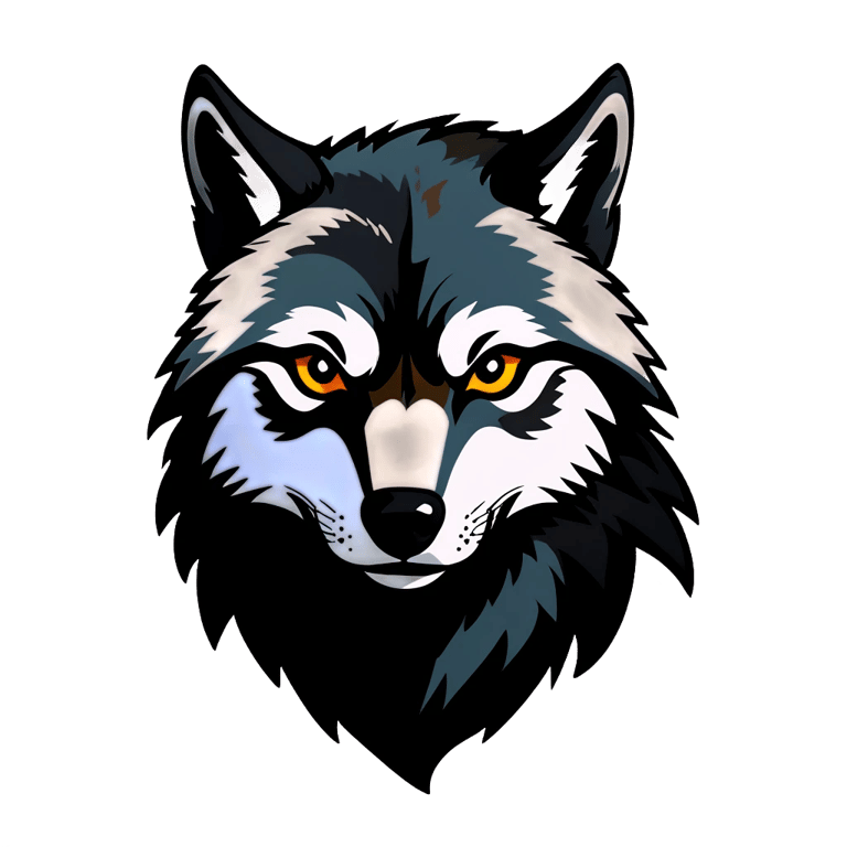 genmoji : Loup gris nu