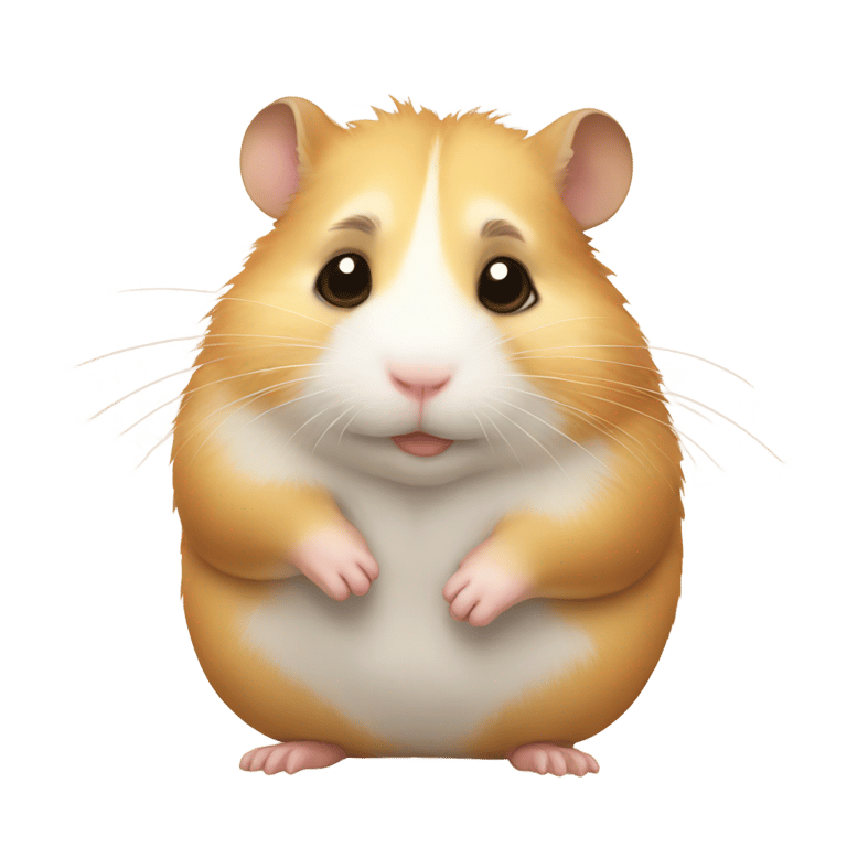 genmoji : Le hamster est triste.