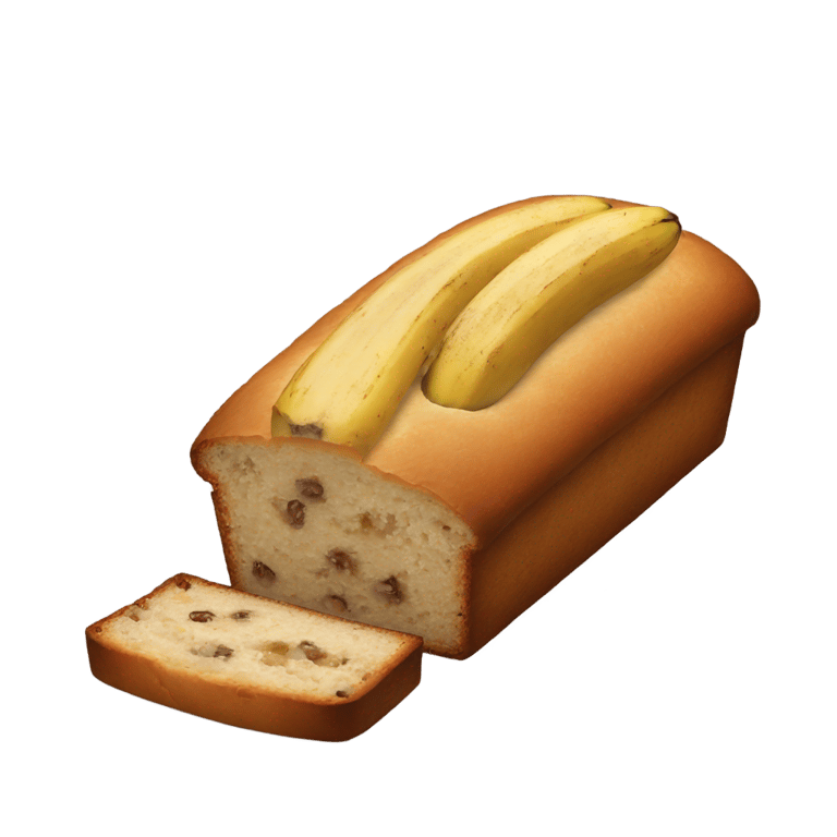 絵文字：A loaf of banana bread