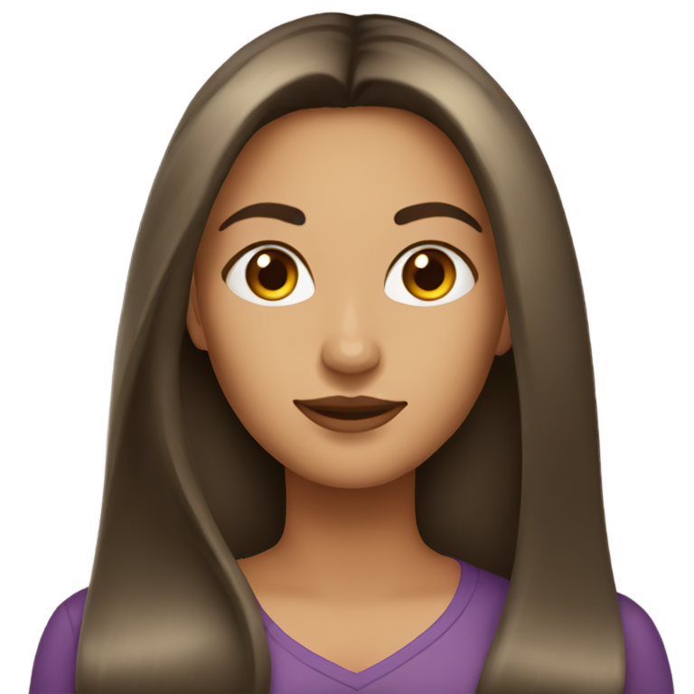 genmoji : Femmes latines aux cheveux longs, lisses et soyeux
