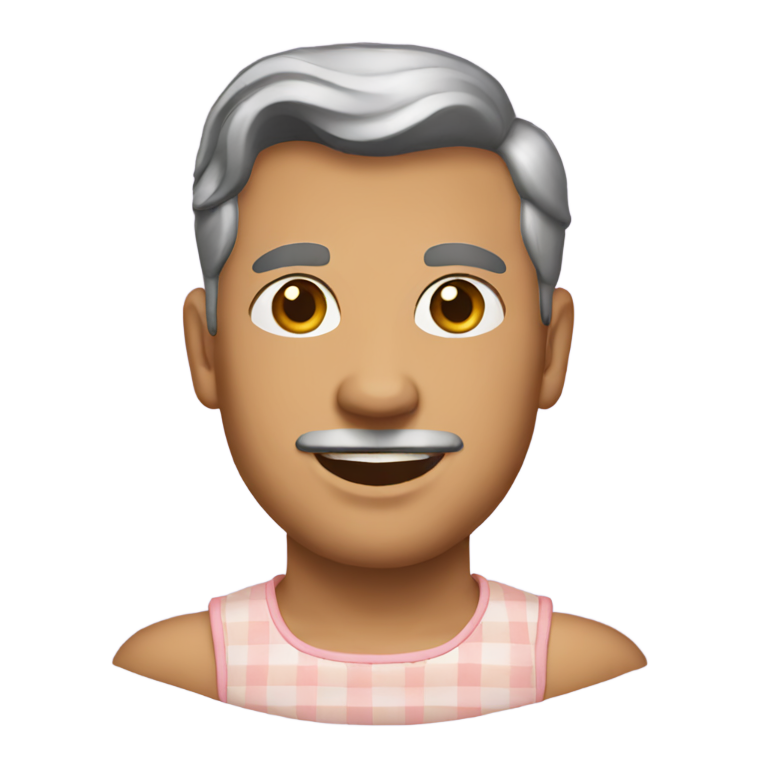 genmoji：50年代穿裙子的男人