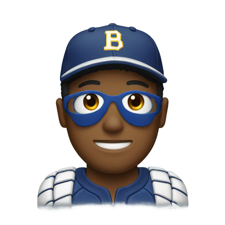 genmoji: Boyin baseball jacket and baseball hat and mask