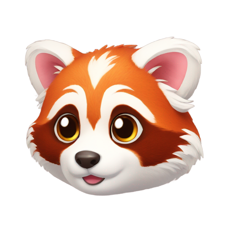 絵文字：レッサーパンダ - ふわふわの尻尾、無垢な顔、ゆっくりとした動き = 純粋な可愛さ！