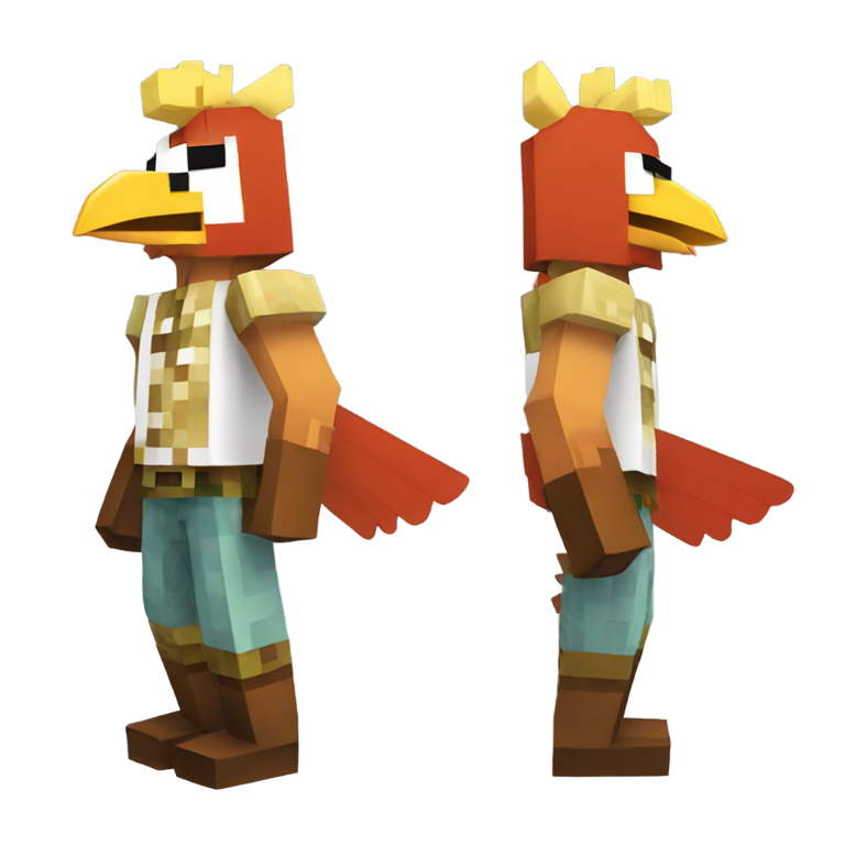 genmoji: Minecraft Chicken Jockey