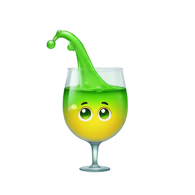 絵文字：🤢🤮 液体ガラス