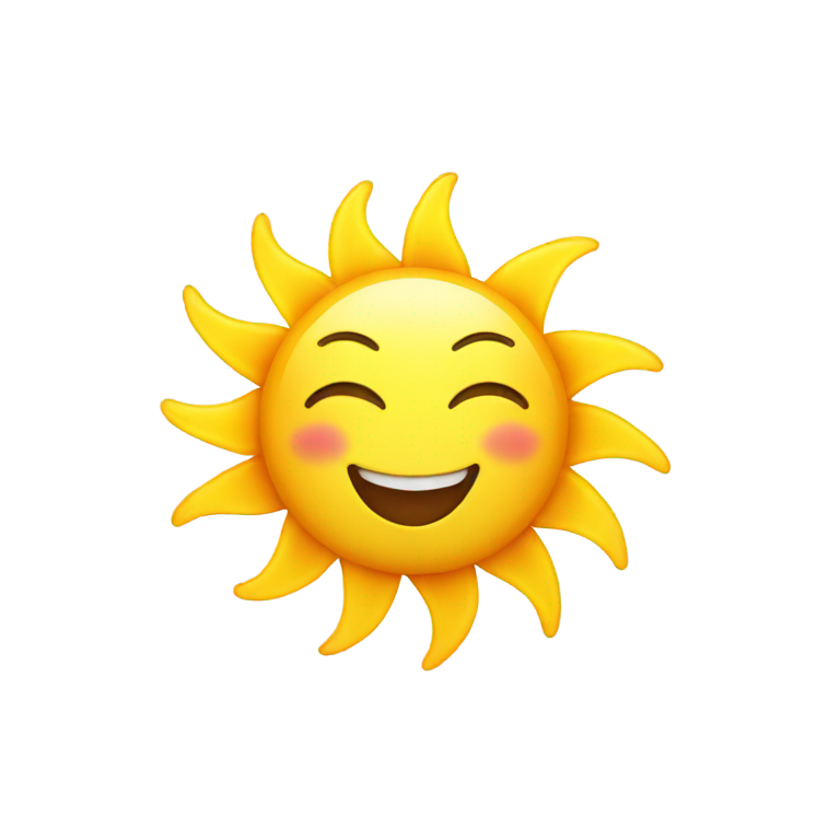 絵文字：幸せな太陽