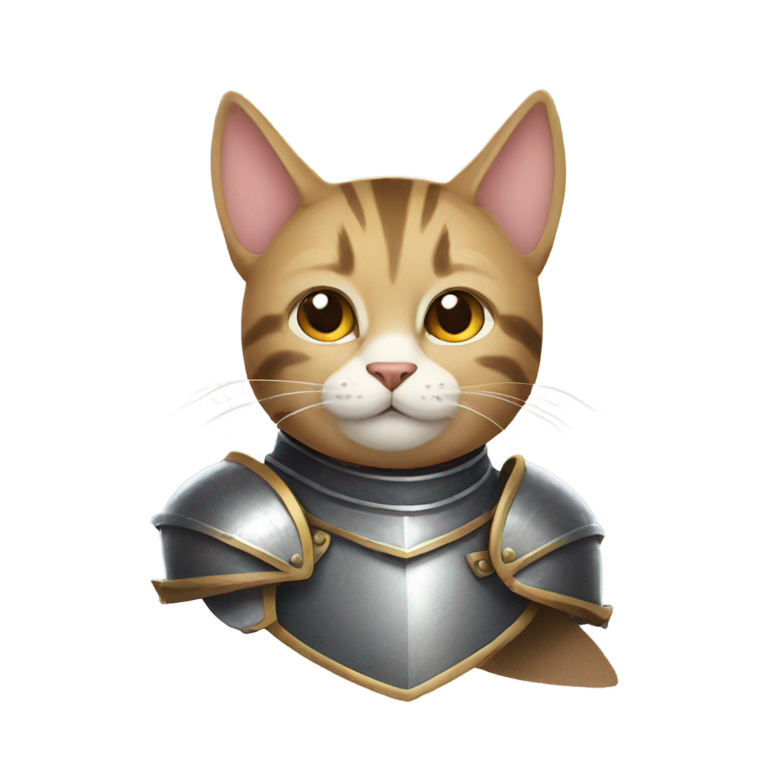 genmoji: Cat as a knight