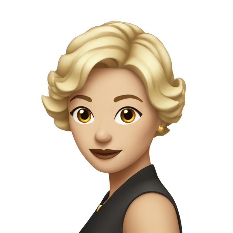 genmoji：优雅的金发短发女子动态形象