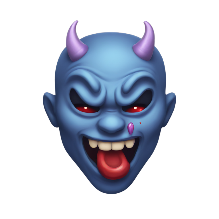 genmoji: Demon Kiss Blowing a Kiss